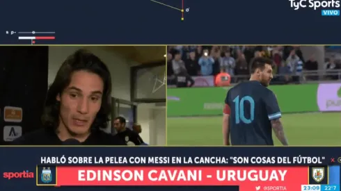 Cavani, sobre su pelea con Messi: "Son cosas del fútbol"