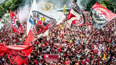 Así despidieron los hinchas de Flamengo al equipo antes de que viaje a Lima