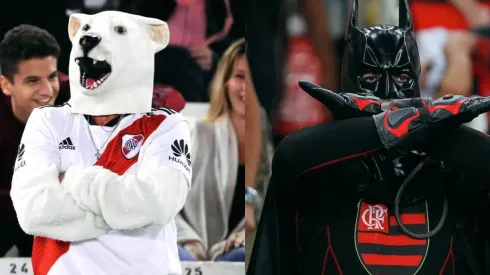 Los hinchas de River y Flamengo, y sus particulares cábalas.