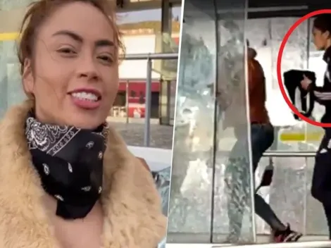 Video: 'Epa Colombia' y jugadora de Santa Fe destrozaron estación de TM en Bogotá