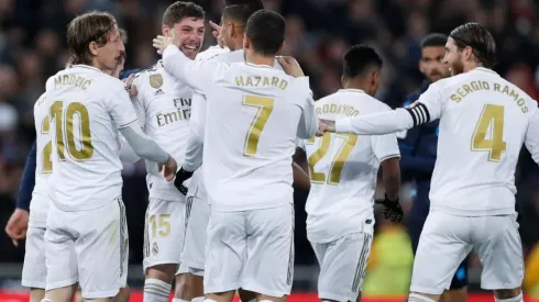 Así festejó el Real Madrid el 2-1 sobre la Real Sociedad en el Bernabéu.