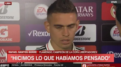 Rafael Santos Borré luego del encuentro.