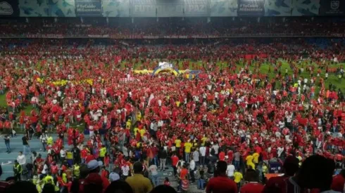 Invasión en el Pascual Guerrero tras el título de América en Liga.