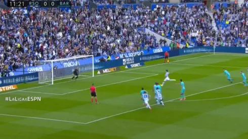 Sorpresa en Anoeta: Real Sociedad le marcó al Barcelona el 1-0 a los 11'