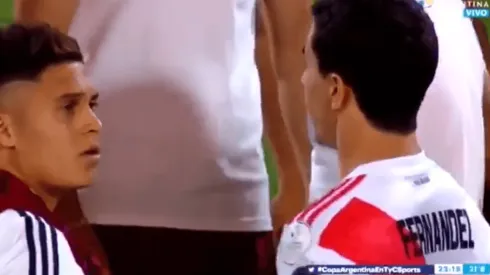 Foto de Juanfer Quintero con Nacho Fernández.