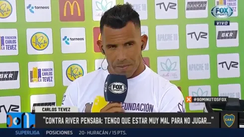 Tevez, sobre lo que pensaba al no jugar contra River: "Tengo que estar muy mal"