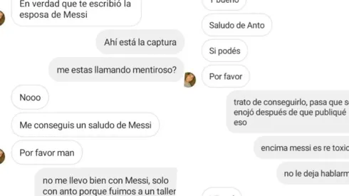 Creó una conversación falsa con Antonela Roccuzzo y engañó a un seguidor