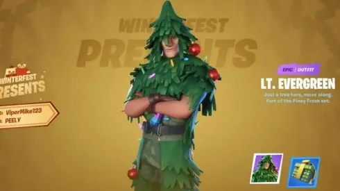 Como conseguir la skin gratuita LT Evergreen de Navidad en Fortnite