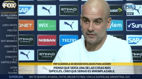 Guardiola aseguró que Agüero "es irreemplazable"