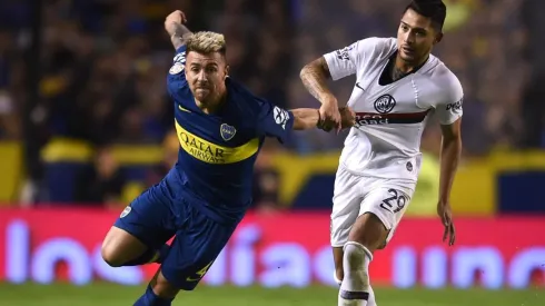 Julio Buffarini durante un partido de Boca.