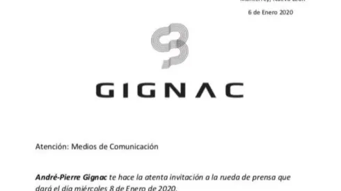 Gignac citó a los medios para una conferencia sorpresa