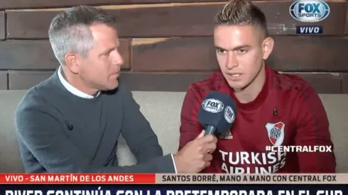 Rafael Borré ya empezó a extrañar a Exequiel Palacios en River