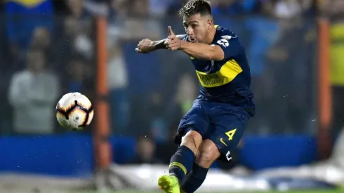Julio Buffarini durante un partido de Boca.