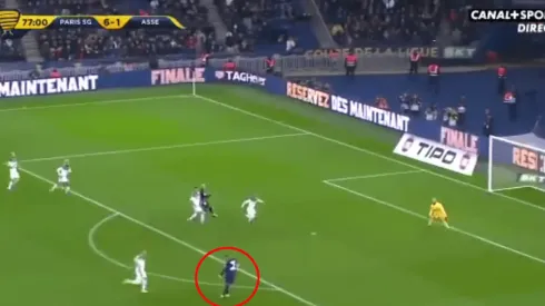 Foto captura de la jugada de Mbappé.
