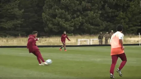 Video: el golazo de Marcelo Gallardo en el entrenamiento de River