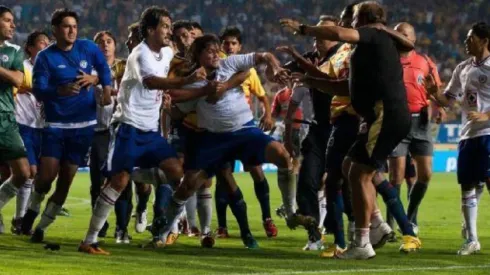 La batalla campal entre Morelia y Cruz Azul.