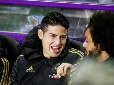 Épico recibimiento a James y al Madrid tras llegar a Zaragoza