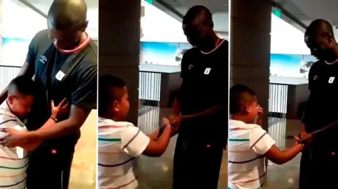 Ternura total: niño pudo conocer a Adrián Ramos y rompió en llanto