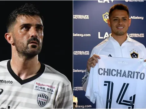 David Villa se rinde a los pies de Chicharito Hernández