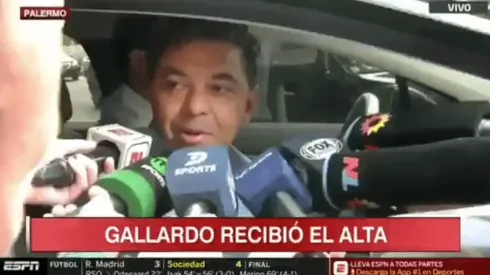 Gallardo recibió el alta médica: "Ahora estoy mejor"