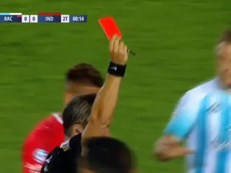 Empezó el segundo tiempo, Sigali metió un codazo y Racing se quedó con nueve