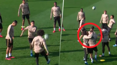 Marcelo tiró de canchero y provocó el enfado de James Rodríguez.