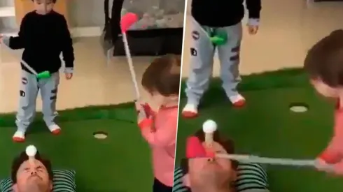 Video viral: jugar con tu hija puede salir mal si ella tiene un palo diabólico