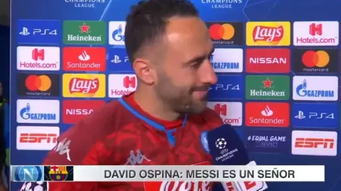 David Ospina y sus palabras para Messi luego del duelo en la Champions League.