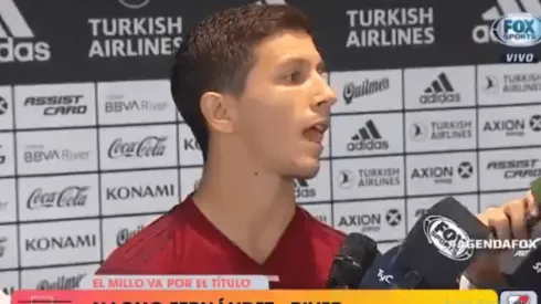 Foto de Ignacio Fernández, jugador de River.