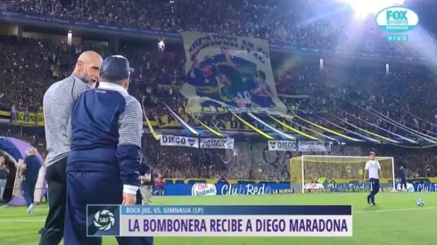 Impactante: la bandera de La 12 para Maradona en La Bombonera
