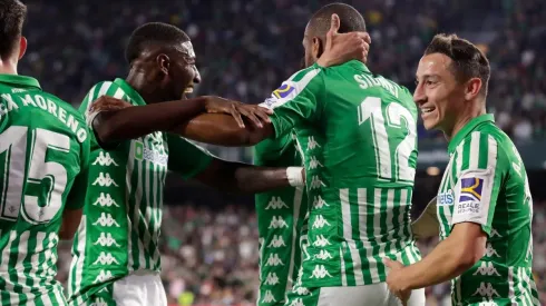 El festejo de los jugadores de Betis.