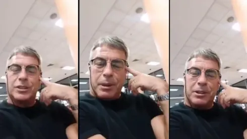 Bengoechea se mostró en el aeropuerto de Lima.