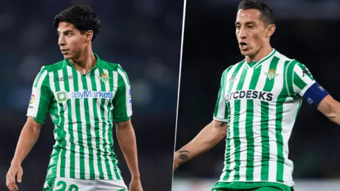 Diego Lainez y Andrés Guardado se entrenan durante la cuarentena.
