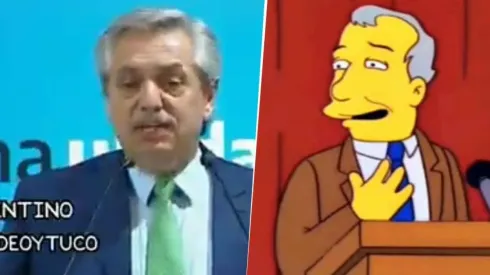 Predicen todo: comparan el discurso de Alberto con el de un capítulo de Los Simpsons