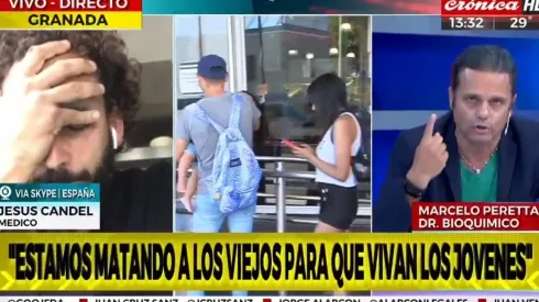 El cruce entre Jesús Candel y Marcelo Peretta.