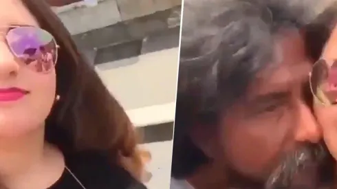 Video viral: ella posaba con el paisaje, pero nunca vio a ese vagabundo diabólico