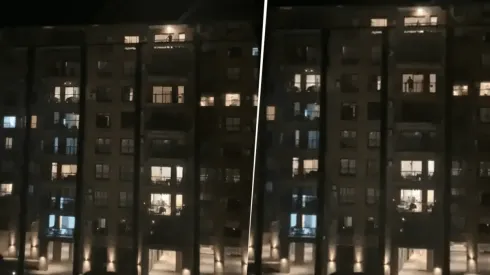 Sacó el parlante por el balcón y puso el gol de Quintero a todo volúmen