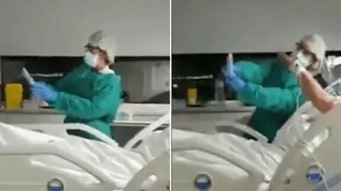 Emocionante: enfermera ayuda a un paciente grave a hacer una videollamada con su familia