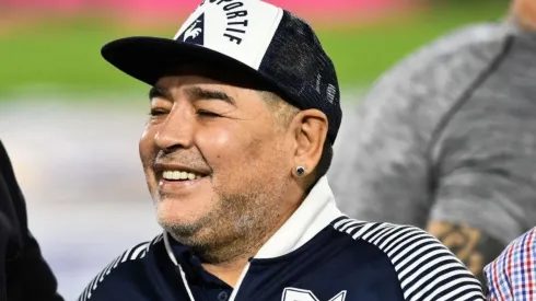 Diego Armando Maradona, entrenador de Gimnasia y Esgrima La Plata.