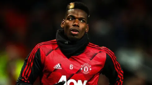 Paul Pogba con los colores de Manchester United.
