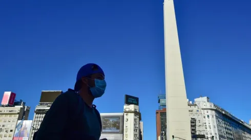 El mítico Obelisco en tiempos de coronavirus.
