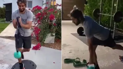 A puro lujo: Rodolfo Pizarro mostró cómo se entrena en cuarentena