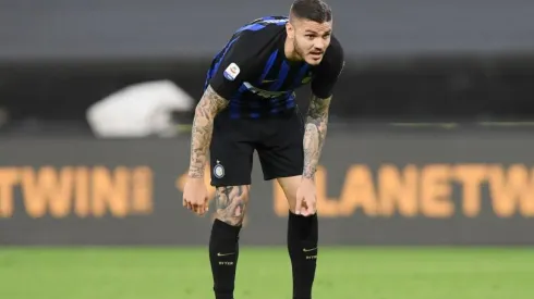 Mauro Icardi durante un partido de Inter de Milán.