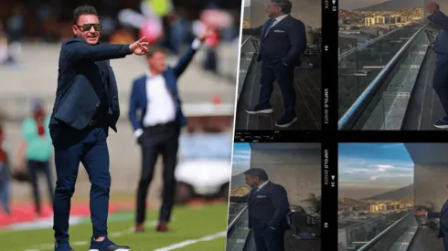 Ansioso: el Turco se vistió de DT y dirigió desde su balcón