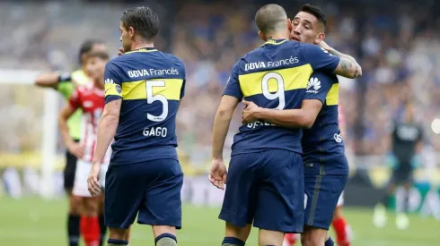 Foto de Fernando Gago y Ricardo Centurión.
