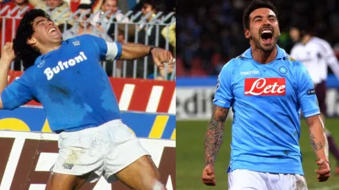Diego Armando Maradona brilló en el Napoli de Italia.
