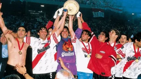 Berti en la conquista de la Supercopa en 1997.
