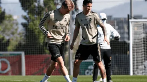 El detalle de James Rodríguez que pasó inadvertido en la práctica del Madrid
