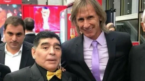 Maradona y Gareca se cruzaron en el Mundial de Rusia.