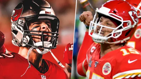 Tom Brady y Patrick Mahomes. Foto: Getty.